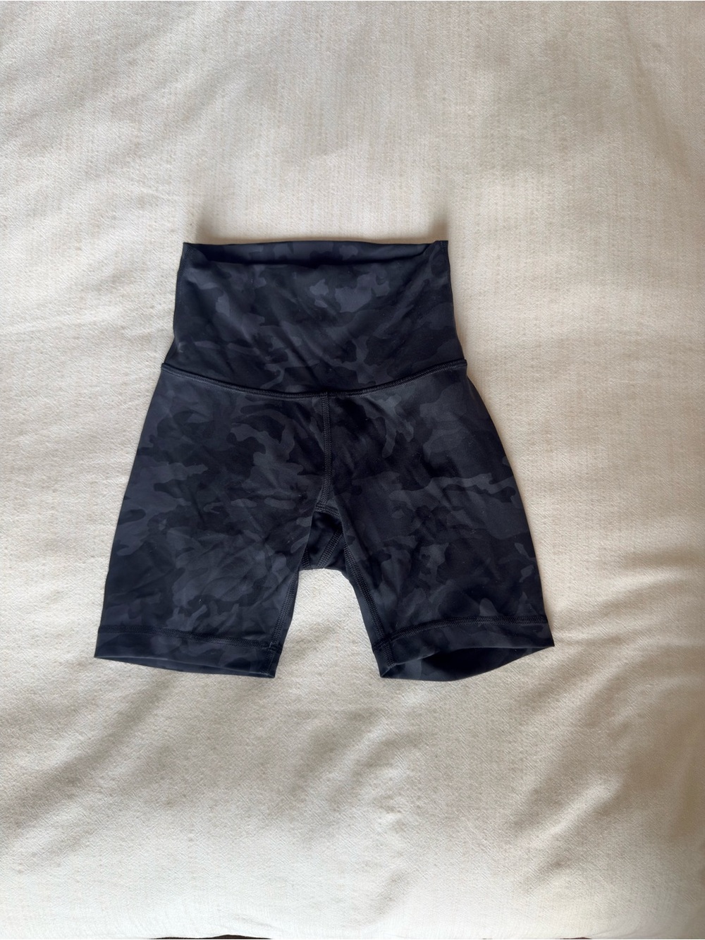 lululemon athletica Black Camo High-Rise Bike Shorts